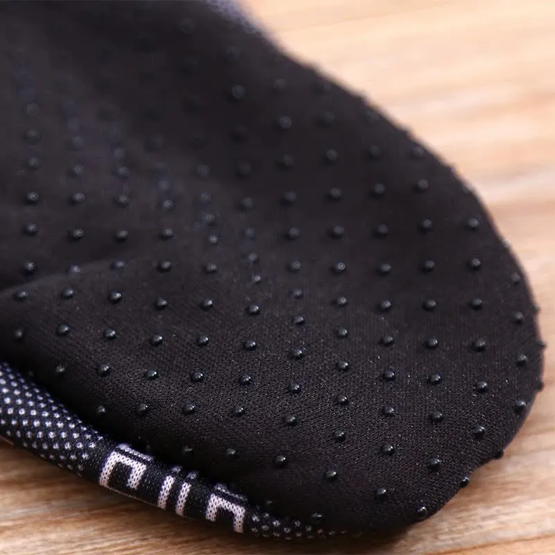 6 Pairs Women's Cozy Black Non-Slip Mid-Calf Socks | Warm Fleece-Lined | High-Top Floor Socks | Fall & Winter