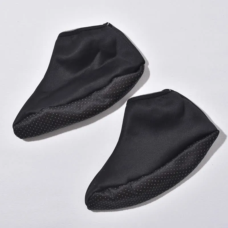 6 Pairs Women's Cozy Black Non-Slip Mid-Calf Socks | Warm Fleece-Lined | High-Top Floor Socks | Fall & Winter