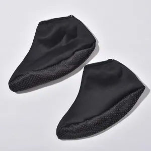 6 Pairs Women's Cozy Black Non-Slip Mid-Calf Socks | Warm Fleece-Lined | High-Top Floor Socks | Fall & Winter