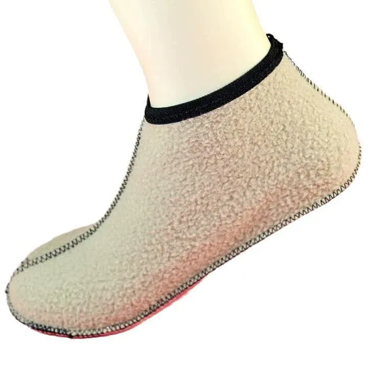 6 Pairs Women's Cozy Black Non-Slip Mid-Calf Socks | Warm Fleece-Lined | High-Top Floor Socks | Fall & Winter