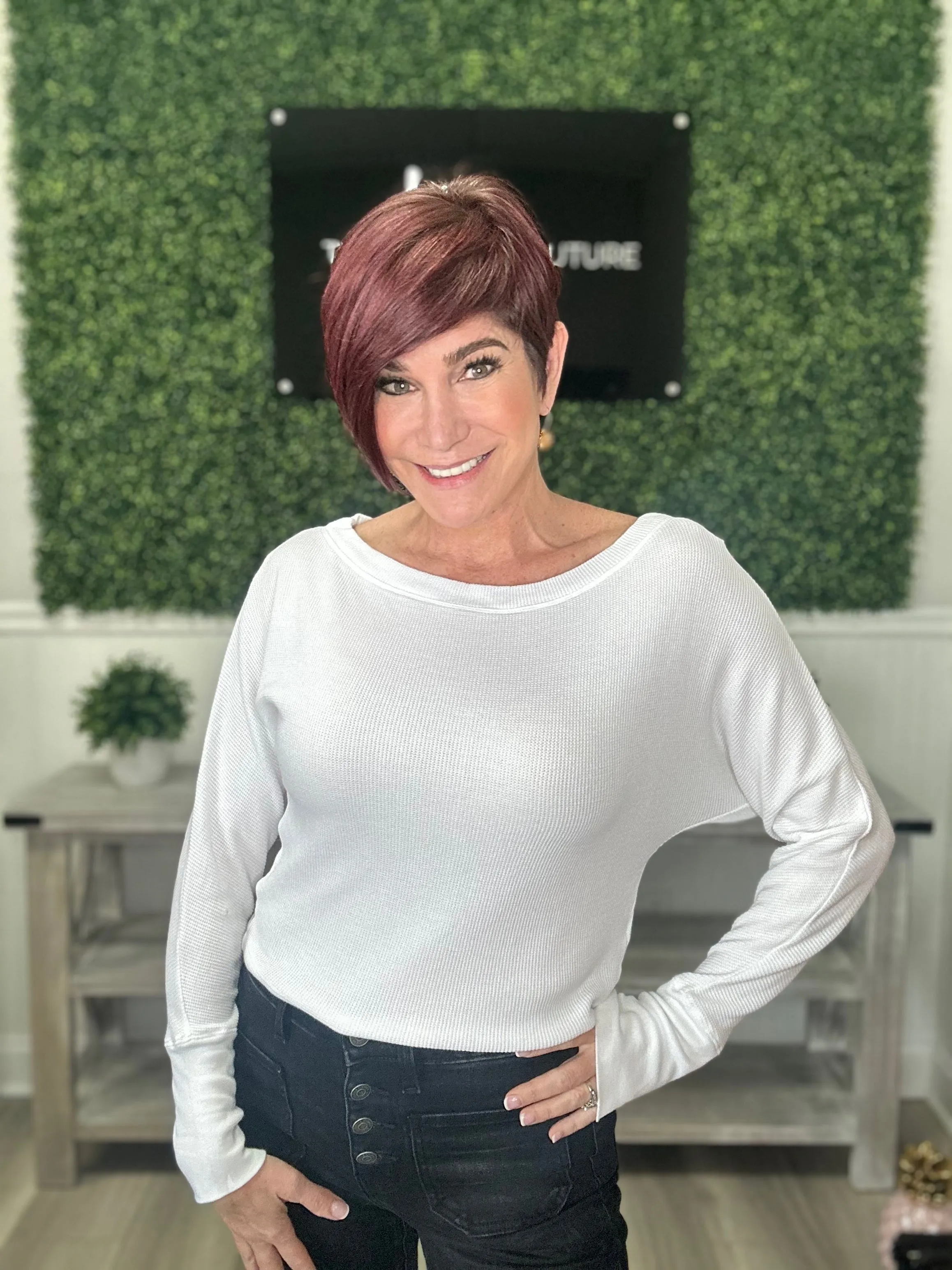 Cropped Long Sleeve Thermal Top